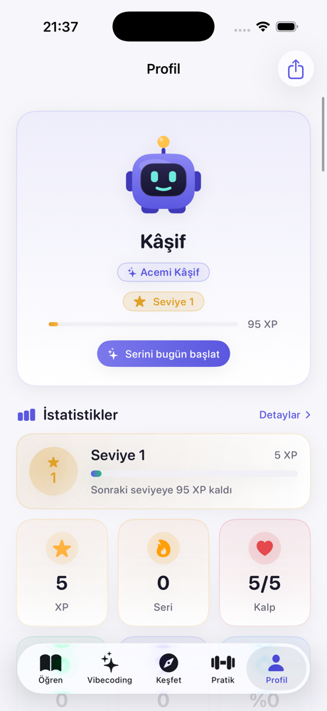 Profil sekmesi